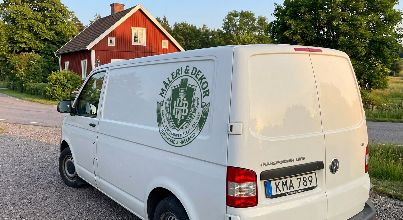 Måleri & Dekors servicebil i Halland